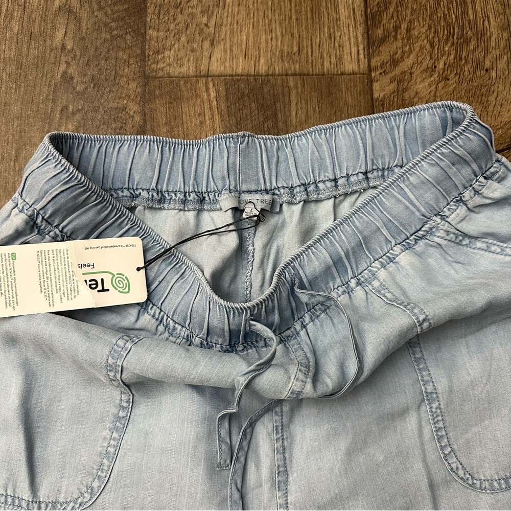 LOVE TREE Tencel Drawstring Lightweight Soft Cargo Jogger Pants Size L Blue - Picture 2 of 6